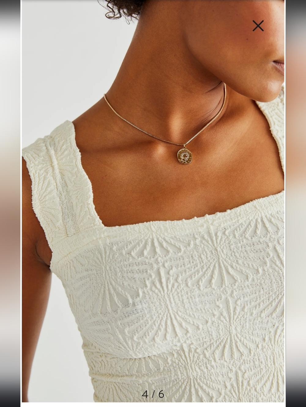 Free People Love Letter Floral Knit Camisole, Ivory, Medium/Large NWT!! - Picture 4 of 8